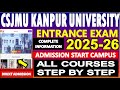 KANPUR UNIVERSITY CSJM ENTRANCE EXAM FORM DIRECT ADMISSION 2025 26 CAMPUS FORM ALL COURSES 2025 2026