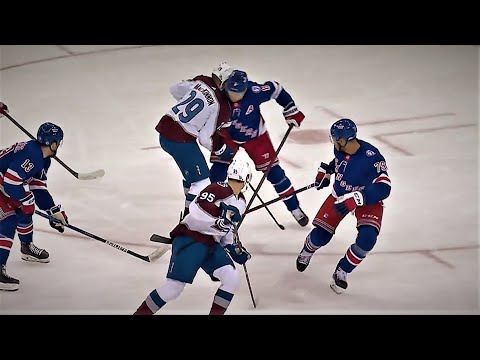 Trouba Absolutely LIGHTS UP MacKinnon |  Drops Gloves With Landeskog