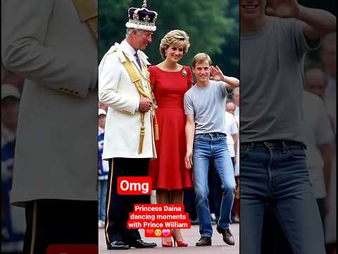 Princess Daina dancing with Prince William 😱#shorts #william #diana #charles #royal #princess