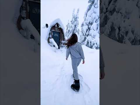 Cozy Lil Finland Snow House ❄❄  #shorts #snow #beautiful #nature #relaxing #peaceful #finland
