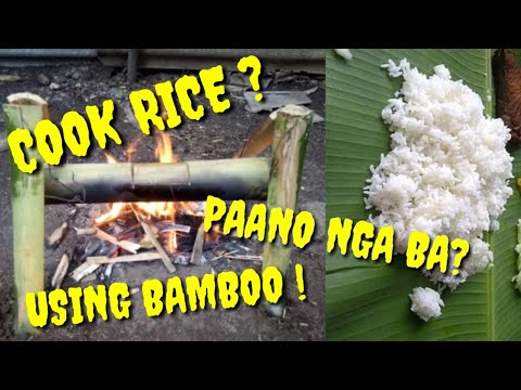 HOW TO COOK RICE USING BAMBOO| PAANO MAG LUTO NG KANIN SA KAWAYAN |PHILIPPINES