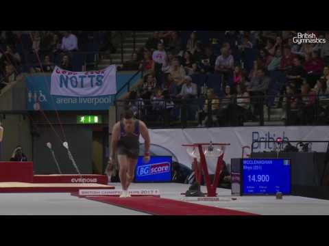 Dominick Cunningham Vault 1 SILVER Men's Masters 2017 British Gymnastics Championships