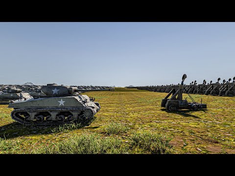1.000 SHERMANS vs 100.000 CATAPULTS - Ultimate Epic Battle Simulator 2 UEBS 2