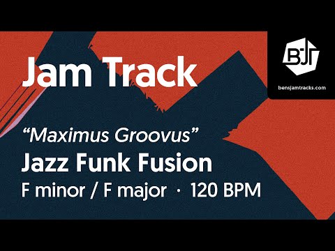 Jazz Funk Fusion Jam Track in F minor / F major "Maximus Groovus" - BJT #88