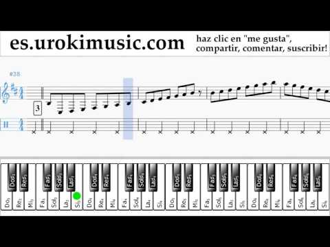 Tutorial de Piano (mano derecha) Luis Fonsi - Despacito Clases Notas Parte#1 um-a927