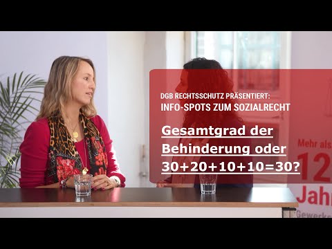 DGB Rechtsschutz – Thema Gesamtgrad der Behinderung