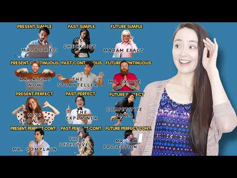 Una manera FÁCIL de recordar los 12 tiempos verbales en inglés | ¡Conoce sus personalidades!