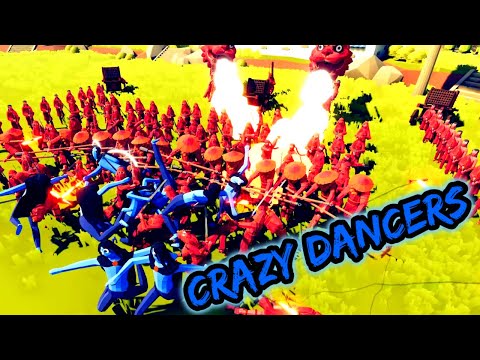 10 Crazy Dancer vs Shogun Dynasty Army  -TABS Custom Battles Original Mod