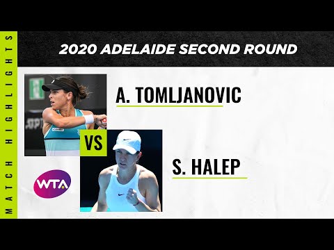 Теннис Simona Halep vs. Ajla Tomljanovic | 2020 Adelaide Second Round | WTA Highlights