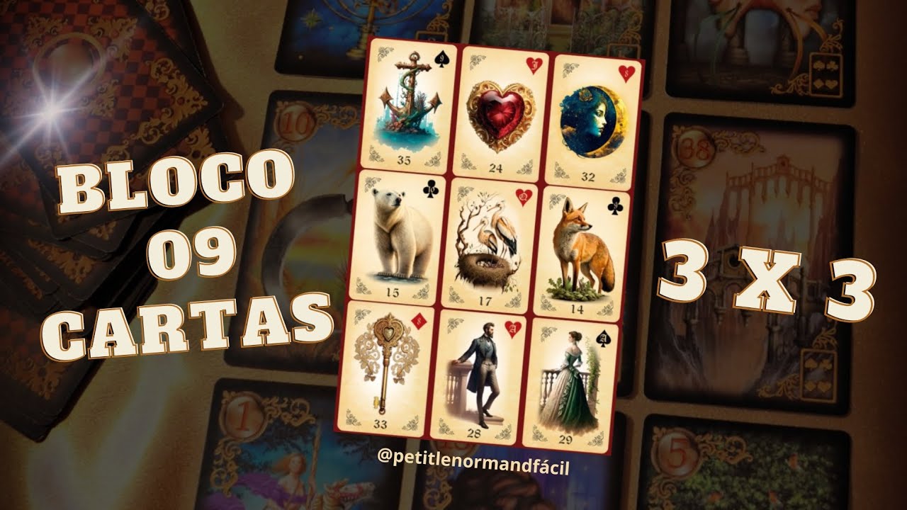 Aula Bloco de 9 Cartas -Trecho da Aula ao vivo explicando como fazer a leitura do Bloco de 9 Cartas.