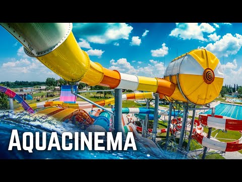 GIANT Water Park in Hungary: Aquacinema Kisvárda (Slides)