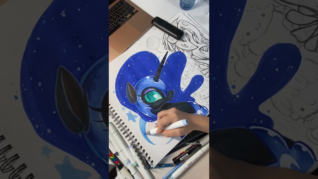 Drawing My Little Pony - Nightmare Moon #drawing #art #mlp #mylittlepony #nightmaremoon #artwork
