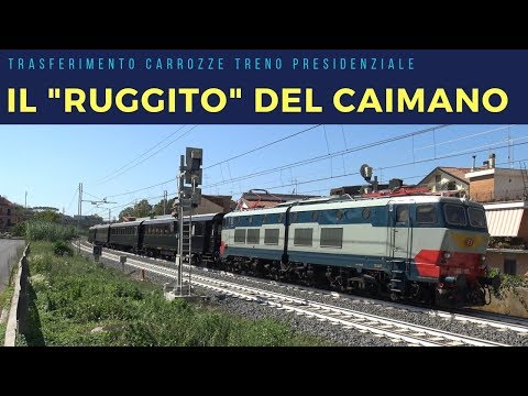 E.656.023 con carrozze del Treno Presidenziale a Monterotondo