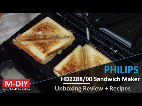 Philips HD2288/00 Sandwich Maker (Unboxing Review + Recipes)