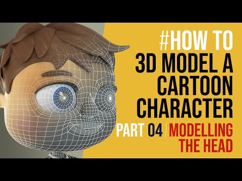 How to create a 3D head in Maya - PART 04 of How to model a cartoon character in Maya