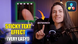 Stick Text to Your Finger Effect (VERY EASY) in DaVinci Resolve 2025 | Motion Tracking Tutorial