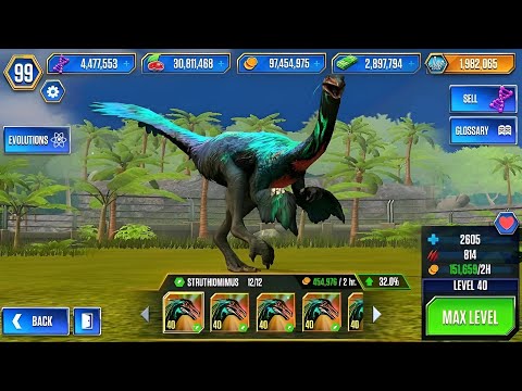 INDORAPTOR VS INDOMINUS REX GEN 2 UNLOCKED STRUTHIOMIMUS | JURASSIC WORLD THE GAME