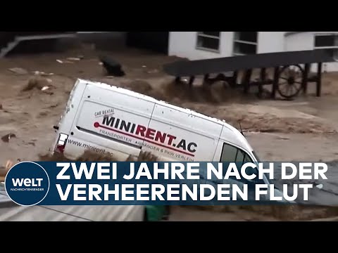 ZWEI JAHRE NACH FLUTKATASTROPHE: Menschen im Ahrtal gedenken den Opfern der Jahrhundertflut