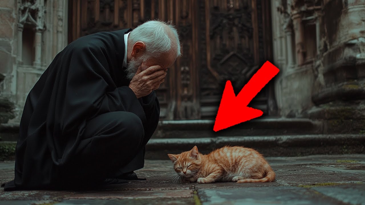 A Stray Cat Waits Outside a Church Every Night—When the Priest Finds Out Why, He Breaks Down in Tear