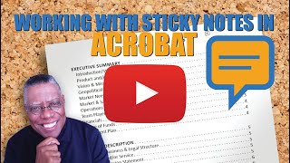 Using the "Sticky Note" tool in Acrobat