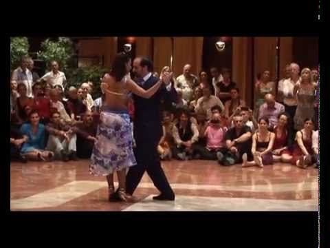  Marcela Guevara  and  Stefano Giudice  are  dancing  to  the  tango  "  Torrente  "  or  "  El Puntazo  "  at  Aix Tango Festival  in  2015