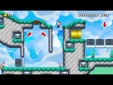 Sky Crystals Parkour by Frenklin - Super Mario Maker 2 - No Commentary 1cd