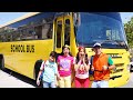 Jason teaches rules of school bus with friends and care about learning