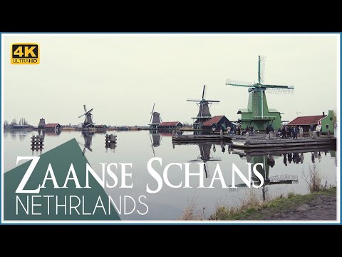 Walking Tour in Zaandam (The Zaanse Schans) / A cultural-historical place - 4k /2023