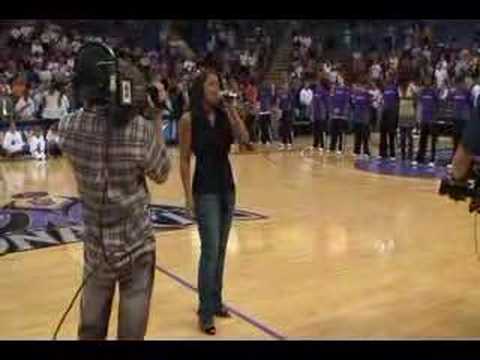 Robyn Janelle Sings Nat'l Anthem live at Arco Arena