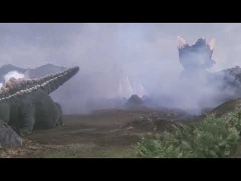 Spacegodzilla defeats Godzilla and imprisons Little Godzilla Part 1