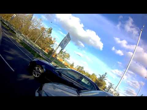 Two idiot car drivers on the road at M50 exit 6 Dublin. Dangerous (Motorbike)