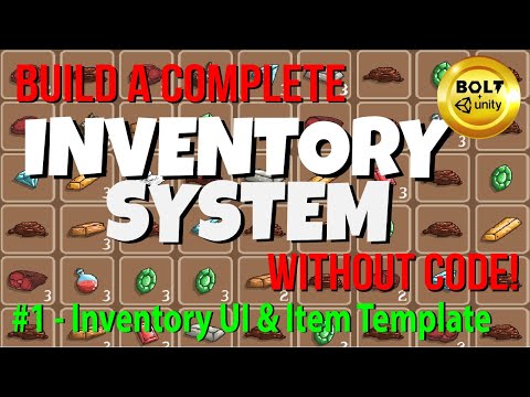 My Complete Inventory System (Without Code!) # 1 - Inventory UI & Item Template  - Unity + Bolt