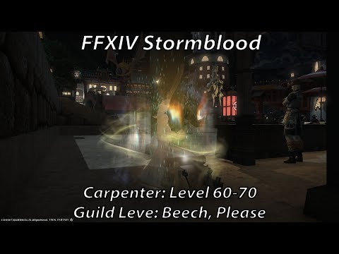 FFXIV Stormblood: carpenter level 60-70 (Beech, Please)