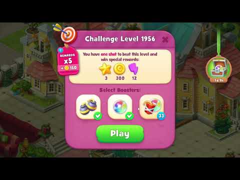 🎯 Gardenscapes 1956 Challenge Level - 18 moves + 💥💥🧨💣