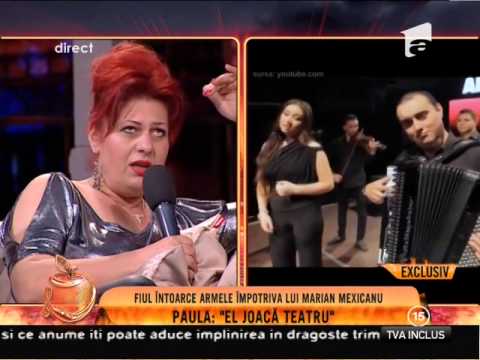 Paula Lincan: "Marian Mexicanu joacă teatru"