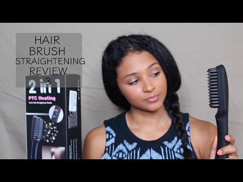 Hair Brush Straightener Review 3! | Curly Hair | lovekenziie