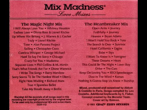 Mix Madness   Love Mixes Vol 1 The Heartbreaker Mix 1993 DJ Abbott & DJ Costello