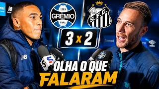 ENTREVISTAS EXCLUSIVAS COM ARTHUR, CARLOS VINICIUS E TETÊ APÓS GRÊMIO 3X2 SANTOS! ARTHUR VAI FICAR?