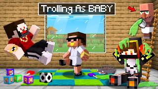 Trolling My Friends As A Baby in Minecraft..