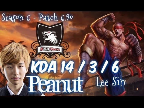 ROX Peanut LEE SIN vs NIDALEE Jungle - Patch 6.20 NA Ranked