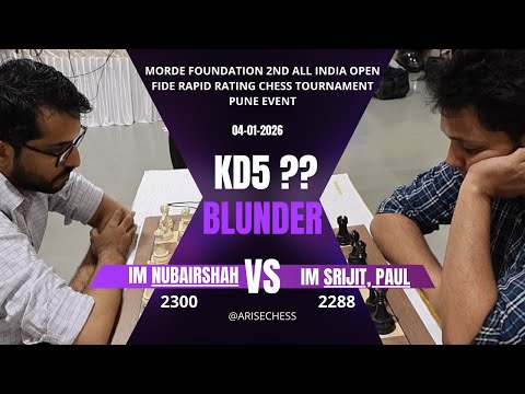 IM Mohammad,Nubairshah Shaikh(2300) vs  IM Srijit, Paul (2288)