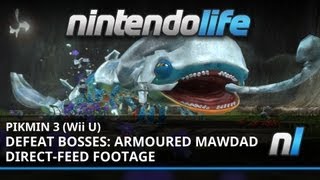 Pikmin 3 (Wii U) Defeat Bosses: Armoured Mawdad - Direct Feed Footage