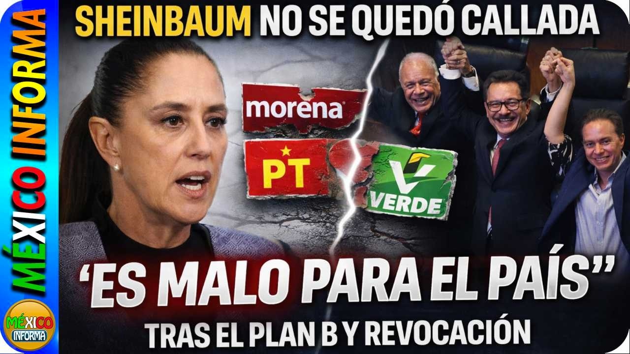 SHEINBAUM NO SE QUEDÓ CALLADA. ESTO DIJO DEL PT Y EL PRIAN TRAS APROBARSE EL PLAN B SIN REVOCACIÓN.