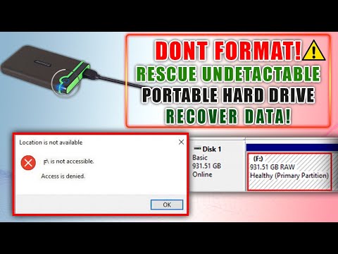 DON'T FORMAT! Rescue Your Undetectable External USB Hard Drive & Recover Data! | LED keeps Blinking