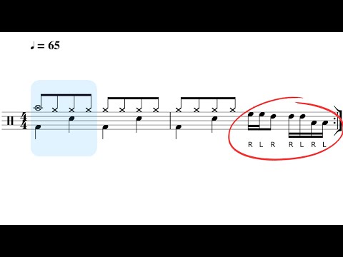 Two-Beat Drum FILLS for Beginners - Practice-Along! 🥁🎵