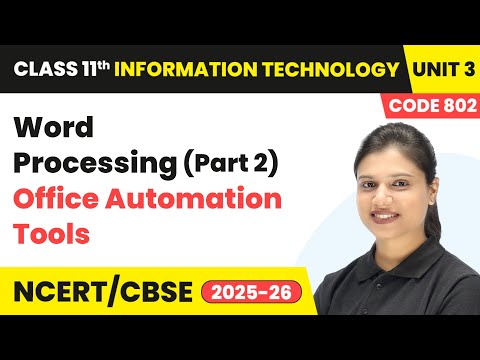 Class 11 Information Technology Book Overview Course Code 802