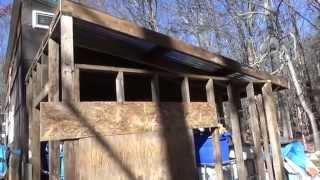 Putting Sheathing On My Off Grid Solar Battery Shed