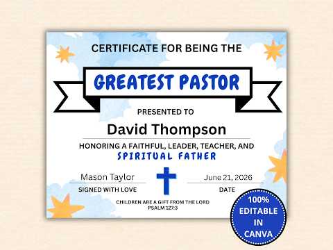 Create Stunning Pastor Appreciation Certificates With Ease