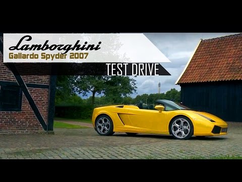 LAMBORGHINI GALLARDO SPYDER 2007 - Test drive in top gear - V12 sound | SCC TV