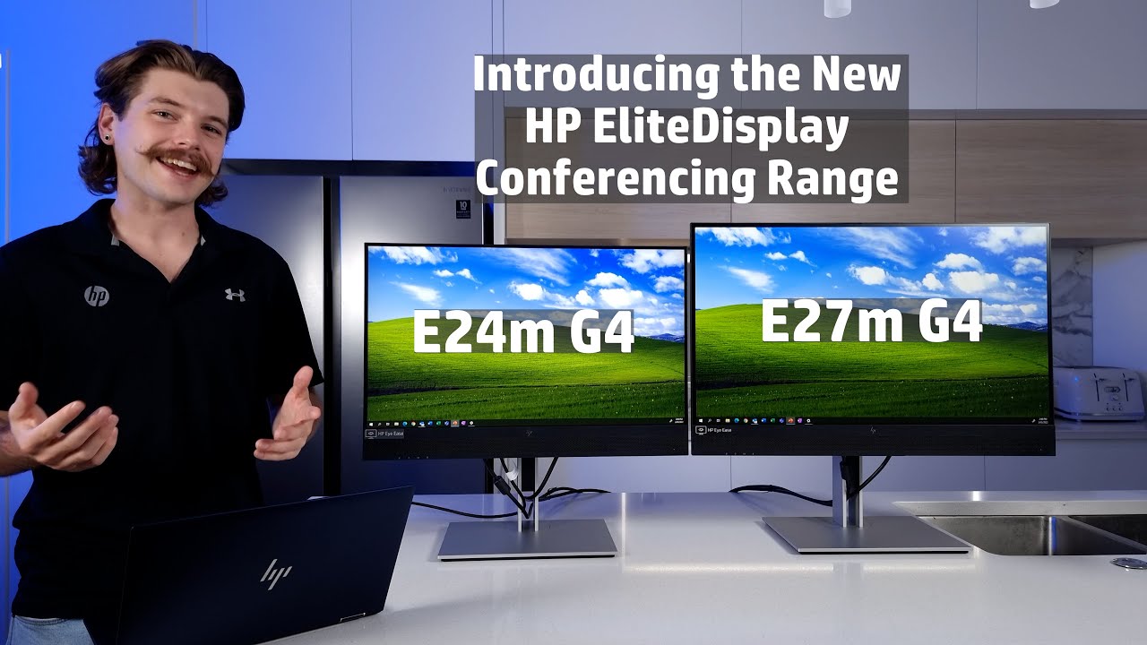HP E24m G4 – Moniteur Visioconférence 23,8" Full HD video thumbnail
